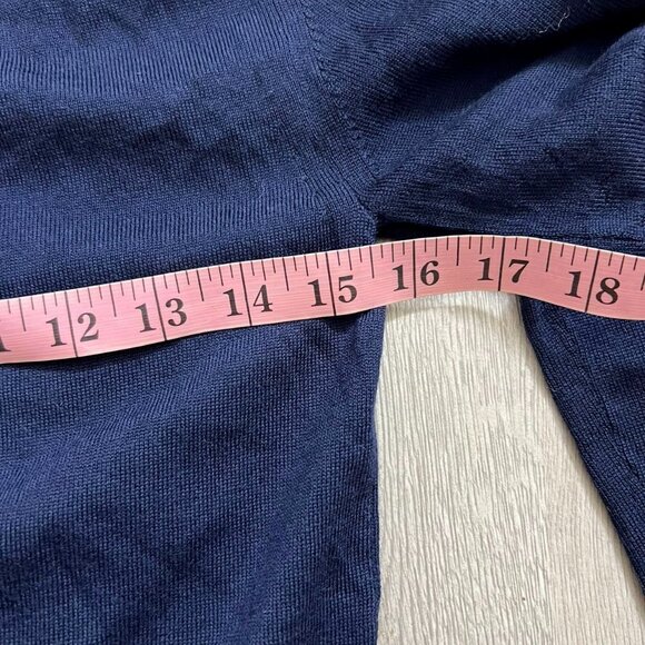 Comme des Garcons Woman Polka Dot Design Sweater Cardigan Blue Size M Rare Wool - Picture 5 of 6